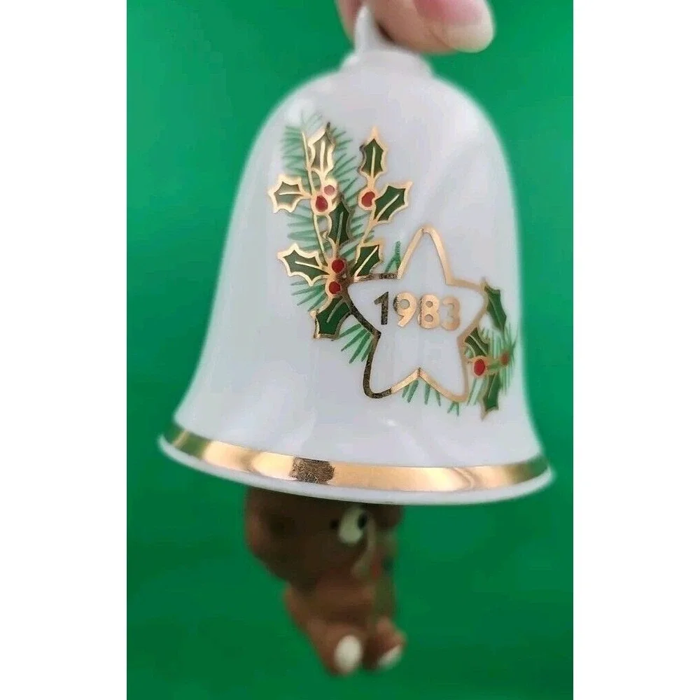 1983 Hallmark‎ Teddy Bear Ringer Ornament Bell 5th In Series New Open Box